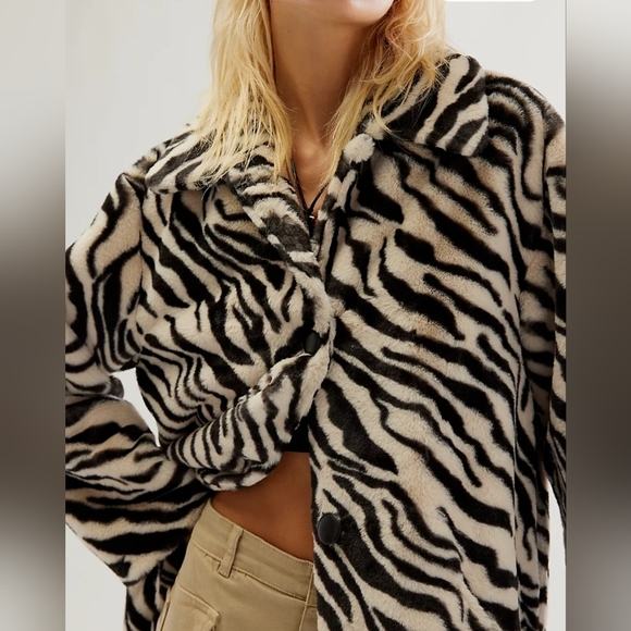 Free People Perfect Zebra Maxi Jacket - Picture 2 of 11